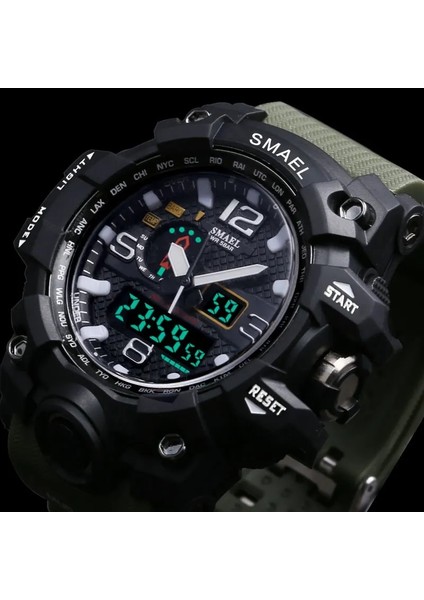 1545 Kırmızı Smael Marka Moda Erkekler Spor Saatler Erkekler Analog Kuvars Saat Askeri Izle Erkek Izle Erkek 1545 Relogios Masculino (Yurt Dışından) fiyatları