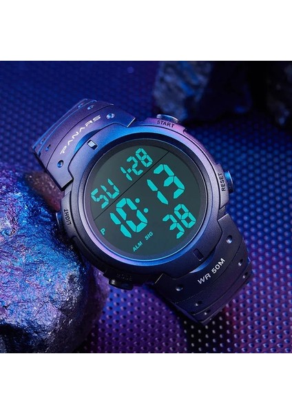 Standart Mavi Siyah Synoke Açık Spor Izle Erkekler Büyük Arama Çok Fonksiyonlu Dijital Saat Erkekler Için Su Geçirmez Saatler Çalar Saat Reloj Hombre 1251 (Yurt Dışından) fiyatları