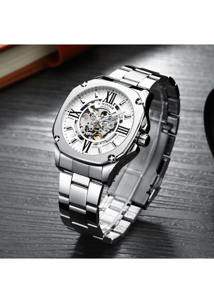 Altın Erkek Saati Moda Spor Izle Mekanik Saat Su Geçirmez Tam Paslanmaz Otomatik Saat Iş Kol Saati Reloj Hombre (Yurt Dışından) fiyatları