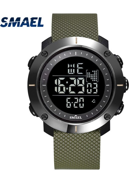 Armygreen Dijital Saat Su Geçirmez Relogio Masculino Smael LED Saat Büyük Şok Direnç Izle Erkekler Otomatik 1711 Erkek Saatler Spor Askeri (Yurt Dışından) fiyatları