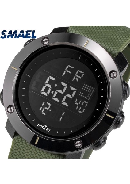 Armygreen Dijital Saat Su Geçirmez Relogio Masculino Smael LED Saat Büyük Şok Direnç Izle Erkekler Otomatik 1711 Erkek Saatler Spor Askeri (Yurt Dışından) modelleri