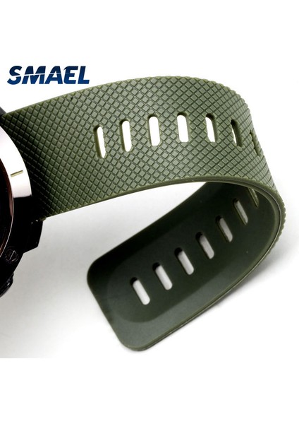 Armygreen Dijital Saat Su Geçirmez Relogio Masculino Smael LED Saat Büyük Şok Direnç Izle Erkekler Otomatik 1711 Erkek Saatler Spor Askeri (Yurt Dışından) fırsatları
