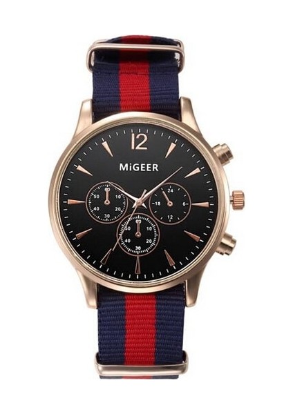 151601J Mıgeer Moda Rahat Erkek Saatler Kumaş Bant Saatler Kuvars Saatı Relogio Masculino Horloge Vrouw Mannen Horloge 2019 (Yurt Dışından)