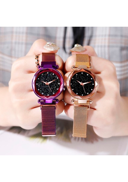 Black1 Kadın Izle Bilezik Lüks Elmas Gül Altın Bayanlar Kol Saati Manyetik Kadın Bilezik Izle Kadın Saat Relogio Feminino (Yurt Dışından) modelleri