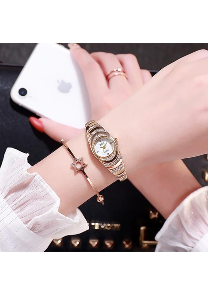 Gümüş 2020 Marka Lüks Bilezik Izle Kadın Saatler Gül Altın Kadın Saatleri Elmas Bayan Izle Saat Relogio Feminino Reloj Mujer (Yurt Dışından) modelleri