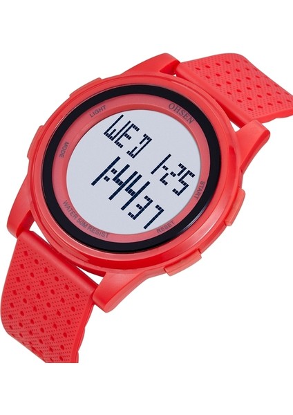 Kırmızı Kol Saati Dijital LED Erkek Çocuk Izle Moda Yeşil Silikon Su Geçirmez Spor Unisex Kol Saati Reloj Hombre Alarm Kronometre Erkek Saat Hediye (Yurt Dışından)