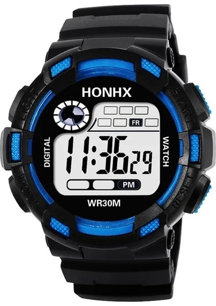 Blue Life Suya Dayanıklı Erkek Kadın Dijital Spor Saatler Çok Fonksiyonlu LED Elektronik Saat Erkek Bayanlar Spor Kol Saati Reloj Saati (Yurt Dışından)