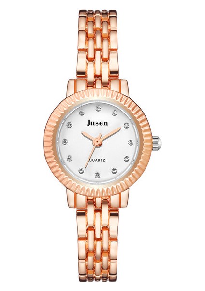 Stil 3 Kadın Lüks Gül Altın Bilezik Izle Bayanlar Moda Rahat Kuvars Kol Saati Kadın Saat Reloj Mujer Relogio Feminino Montre (Yurt Dışından)