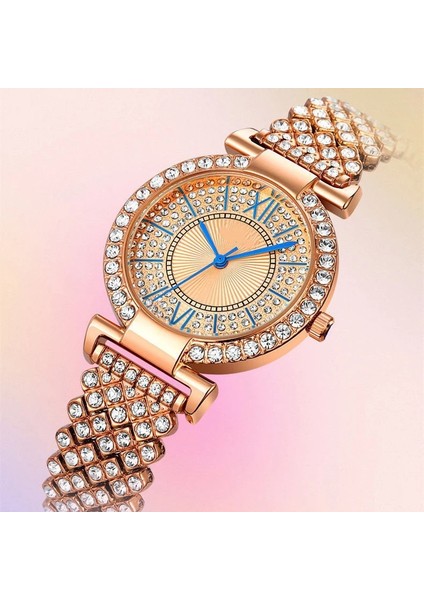 Gül Altın Yeni Varış Bayanlar Flaş Pırlanta Bilezik Izle Moda Kuvars Izle Popüler Izle Relojes De Cuarzo Para Mujer (Yurt Dışından) fırsatları