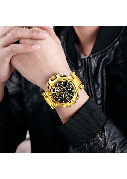 8026 Göl Mavisi Yeni Stryve Izle Erkekler Için Yüksek Kaliteli Dijital-Analog Çift Hareket 5ATM Su Geçirmez Saatler Moda Spor Erkek Saat 8025 (Yurt Dışından) indirimleri
