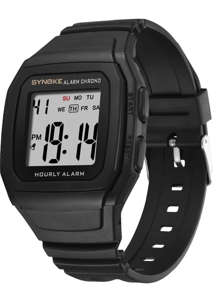 Gümüş Synoke Spor Saatler Reloj Dijital Hombre Hayat Su Geçirmez Izle Adam Hediye Için LED Dijital Plastik Rahat Saat Relog Hombre (Yurt Dışından) fırsatları