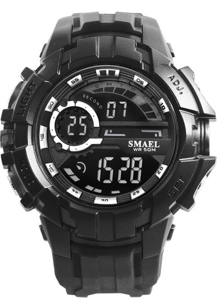 Siyah Dijital Saat Erkekler Spor Saatler Su Geçirmez Smael Relogio Montre Şok Siyah Altın Büyük Saat Erkekler Otomatik 1610 Erkekler Izle Askeri (Yurt Dışından)