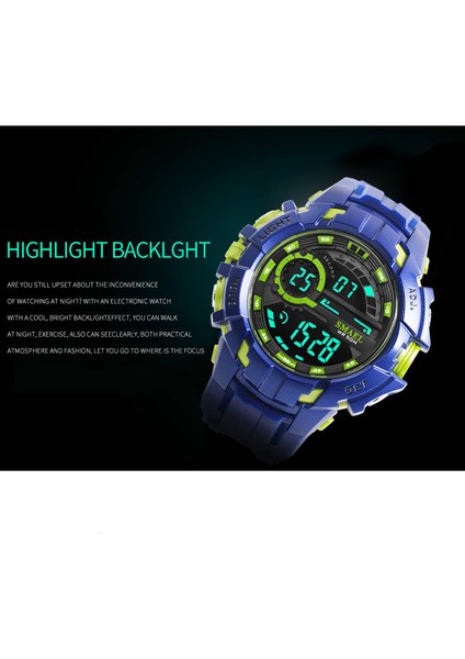 Siyah Dijital Saat Erkekler Spor Saatler Su Geçirmez Smael Relogio Montre Şok Siyah Altın Büyük Saat Erkekler Otomatik 1610 Erkekler Izle Askeri (Yurt Dışından) indirimleri