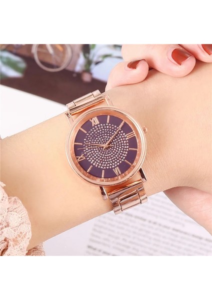 Pembe 2020 Lüks Rhinestones Kadın Saatler Gül Altın Bayanlar Bilek Saatleri Kadın Bilezik Izle Kadın Saat Relogio Feminino (Yurt Dışından) fırsatları