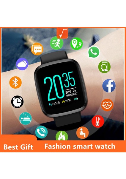 Siyah Erkek Saatler Özel Duvar Kağıdı Su Geçirmez Akıllı Saat Kadın Dijital Bluetooth Spor Kol Saati Spor Izci Çocuk Izle (Yurt Dışından) fiyatları