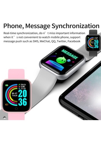 Siyah Erkek Saatler Özel Duvar Kağıdı Su Geçirmez Akıllı Saat Kadın Dijital Bluetooth Spor Kol Saati Spor Izci Çocuk Izle (Yurt Dışından) fırsatları