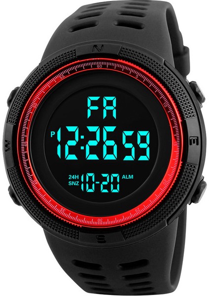 Red-B Erkekler Spor Izle Çok Fonksiyonlu Askeri Spor Saat Su Geçirmez Aydınlık LED Dijital Çocuk Izle Büyük Kadran Öğrenci Elektronik Saat (Yurt Dışından)