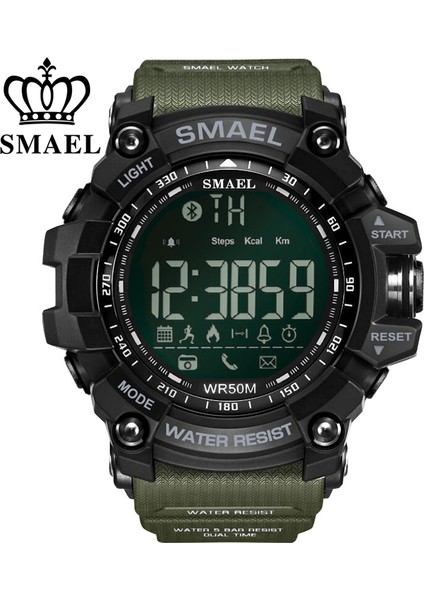 Siyah Smael Erkek Chronograph Saatler Spor Erkek Saat Durdurma Ordu Askeri Izle Erkekler Çok Fonksiyonlu Su Geçirmez LED Dijital Saat Adam Için (Yurt Dışından)