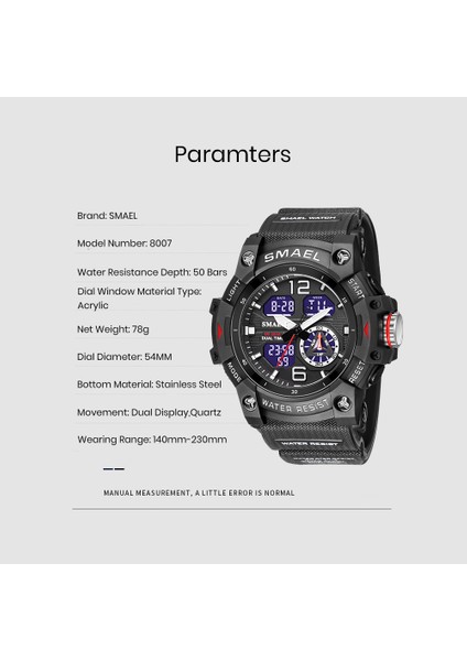 Mavi Beyaz Smael Spor Izle Erkekler Alarm Kronograf Saat Kronometre LED Tarih-Gün Ikili Zaman Dilimi Su Geçirmez 5bar Askeri Erkek Saatleri 8007 (Yurt Dışından) fırsatları