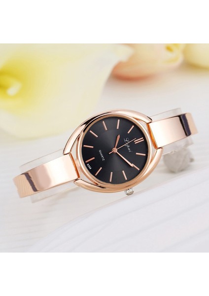 Gül Altın Beyaz Yeni Lüks Elbise Izle Kadınlar Için Altın Paslanmaz Çelik Bayan Bilezik Saatler Moda Sadelik Kuvars Kol Saati Kadın Saat (Yurt Dışından) modelleri