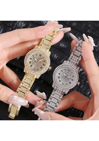 Pembe Altın Yeni Moda Bayan Lüks Izle Kristal Paslanmaz Çelik Kuvars Izle Kadınlar Için Küçük Rahat Bilezik Saatler Relogio Feminino (Yurt Dışından) fiyatları