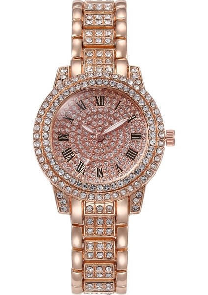 Pembe Altın Yeni Moda Bayan Lüks Izle Kristal Paslanmaz Çelik Kuvars Izle Kadınlar Için Küçük Rahat Bilezik Saatler Relogio Feminino (Yurt Dışından) indirimleri