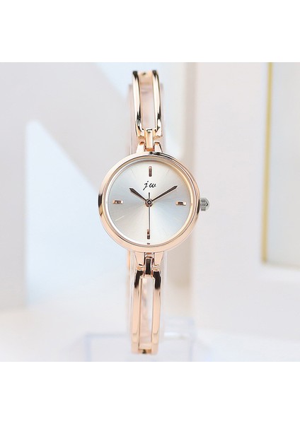 Gül Beyaz Küçük Kadran Gül Altın Kadın Moda Saatler Lüks Alaşım Kayış Kuvars Bayanlar Bilezik Saat Saat Kız Aksesuarları Dropshipping (Yurt Dışından)