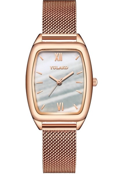 Beyaz Lüks Izle Kadın Saatler Reloj Mujer Gül Altın Bilezik Izle Bayanlar Kadın Saat Rahat Kuvars Saatı Relogio Feminino (Yurt Dışından)