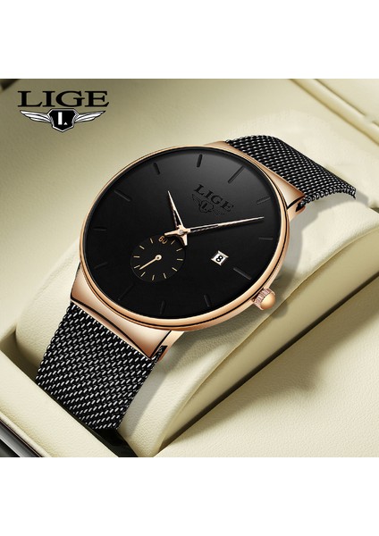 Siyah Altın Lıge Kuvars Saat Spor Erkek Izle Üst Marka Lüks Ünlü Elbise Moda Saatler Erkek Unisex Ultra Ince Kol Saati Para Hombre (Yurt Dışından) fiyatları