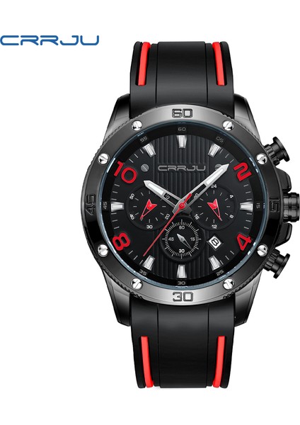Bkby-Box Crrju Chronograph Erkek Saatler Marka Lüks Rahat Spor Tarih Kuvars Silikon Kol Saatleri Su Geçirmez Erkek Kol Saati Adam (Yurt Dışından) modelleri