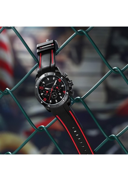 Bkby-Box Crrju Chronograph Erkek Saatler Marka Lüks Rahat Spor Tarih Kuvars Silikon Kol Saatleri Su Geçirmez Erkek Kol Saati Adam (Yurt Dışından) fırsatları