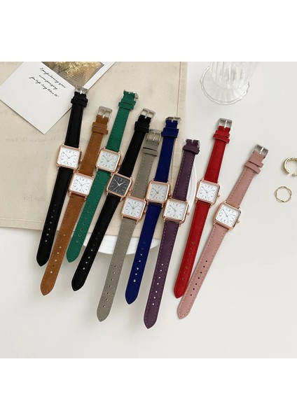 Yeşil Yeni Moda Bilezik Izle Kadın Bayanlar Kol Saati Saatler Kadınlar Bayanlar Için Kare Kadran Relogio Feminino Reloj Mujer (Yurt Dışından) fiyatları
