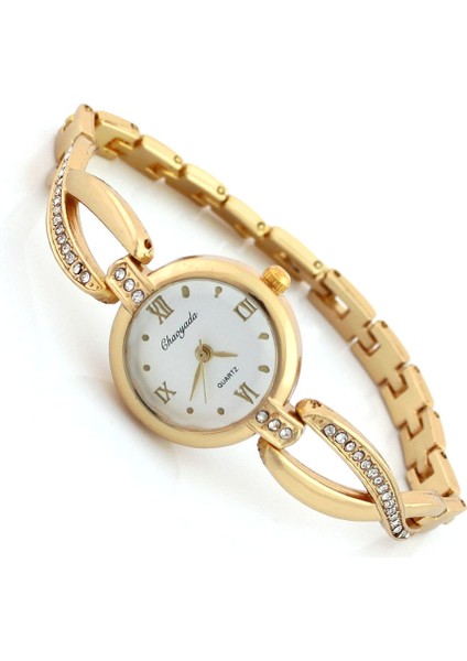 Gül Altın Beyaz Yeni Moda Üst Marka Lüks Kuvars Bilezik Saatler Kadınlar Bayanlar Kadın Saat Montre Femme Relogios Feminino Kol Saati (Yurt Dışından) modelleri