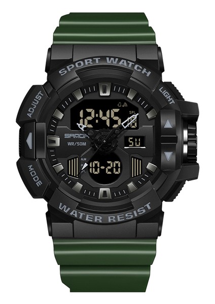 Armygreen Sanda 2022 Yeni Erkek Saatleri Çift Ekran Izle 50 M Su Geçirmez Spor Askeri Kuvars Kol Saati Saat Relogio Masculino 3129 (Yurt Dışından)