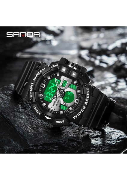 Armygreen Sanda 2022 Yeni Erkek Saatleri Çift Ekran Izle 50 M Su Geçirmez Spor Askeri Kuvars Kol Saati Saat Relogio Masculino 3129 (Yurt Dışından) modelleri