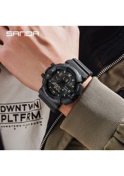 Armygreen Sanda 2022 Yeni Erkek Saatleri Çift Ekran Izle 50 M Su Geçirmez Spor Askeri Kuvars Kol Saati Saat Relogio Masculino 3129 (Yurt Dışından) fırsatları
