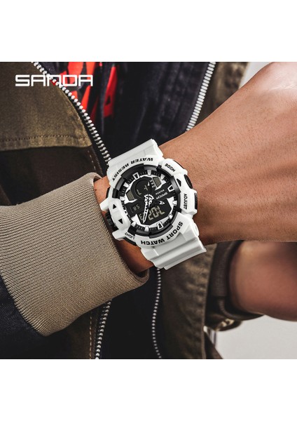 Armygreen Sanda 2022 Yeni Erkek Saatleri Çift Ekran Izle 50 M Su Geçirmez Spor Askeri Kuvars Kol Saati Saat Relogio Masculino 3129 (Yurt Dışından) indirimleri