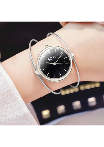 Altın Relogio Feminino Lüks Kadın Izle Yeni Tasarım Benzersiz Yıldızlı Gökyüzü Bilezik Saatler Moda Gümüş Bayanlar Izle Saat Reloj Mujer (Yurt Dışından) modelleri