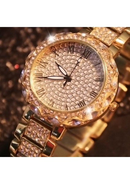 Gül Altın Lüks Kadın Saatler Bayanlar Elmas Bilezik Saatler Kadınlar Için Taklidi Saat Kadın Montre Femme Bayan Kol Saati Saat (Yurt Dışından) fiyatları
