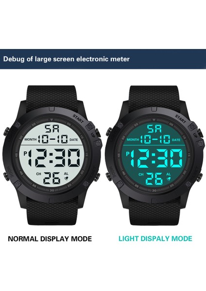 Stil 5 Lüks Üst Marka Büyük Dijital Saatler LED Dijital Saat Askeri Analog Erkek Spor El Saati Su Geçirmez Siyah Maliyet Bilek Izle (Yurt Dışından)