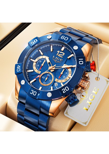 Silikon Gül Siyah Erkekler Için Lıge Izle Lüks Izle Erkekler Spor Kuvars Kol Saati Chronograph Askeri Erkek Saatler Aydınlık Moda Tarih Saat + Kutu (Yurt Dışından) indirimleri