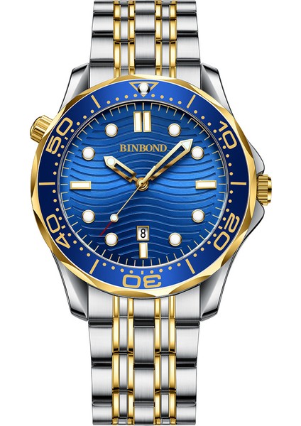 Stil 4 Mavi Spor Saatler Erkekler Için Üst Marka Lüks Chronograph Adam Izle Askeri Kuvars Saatler Aydınlık Eller Relogio Masculino (Yurt Dışından)