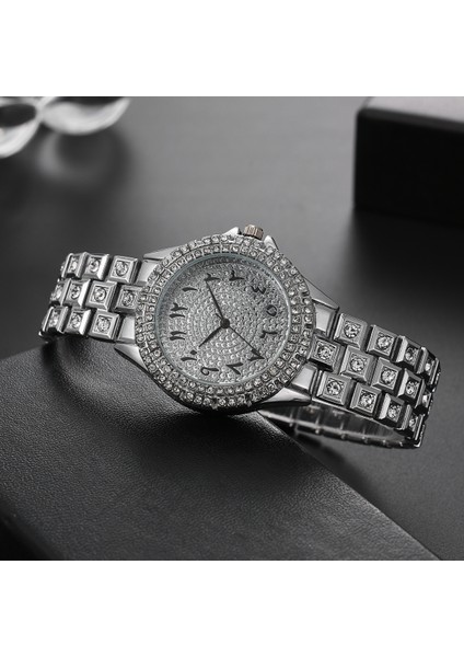 Gümüş Set Altın Lüks 2 Adet/takım Kadın 2022 Taklidi Saatler Kadınlar Kristal Kuvars Bilezik Saatler Elbise Yeni Kol Saati Saat Relogios (Yurt Dışından) fırsatları