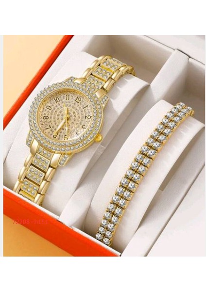 72208 5 Adet Kadın Saatler Set Yeni Gül Altın Yeşil Bayanlar Bilezik Izle Kol Saati Bayan Kuvars Elbise Saat Bayanlar Feminino Reloj (Yurt Dışından)