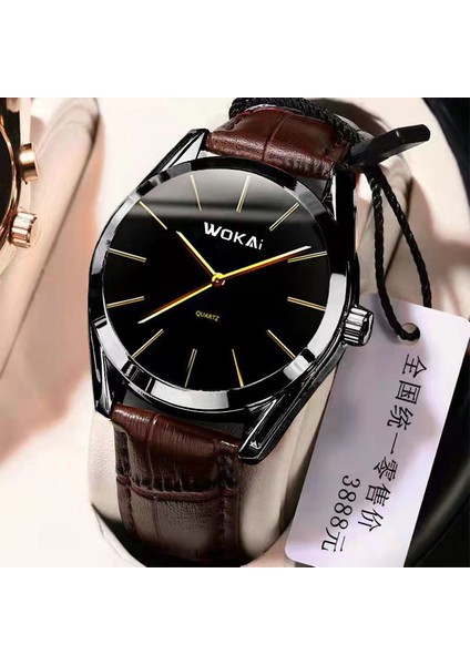 Qiang Hei Wokaı Yüksek Kalite Moda Erkek Iş Kemer Kuvars Izle Boy Ray Kişilik Basit Öğrenci Su Geçirmez Saat Retro Klasik (Yurt Dışından) fiyatları