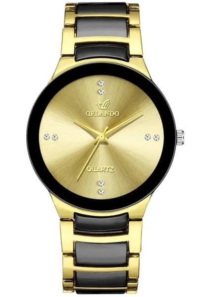 Sarı Erkek Moda Lüks Iş Kol Saati 2022 Yeni Marka Unisex Blok Renkli Çelik Kayış Kadın Gündelik Izle Saat Takım Elbise Eşleşen (Yurt Dışından)