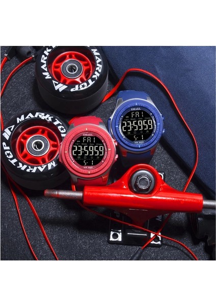 1380 Haki LED Dijital Kol Saatleri Lüks Marka Smael Erkekler Saat Otomatik Spor Saatler Alarm Reloje Hombre 1380 Ordu Izle Su Geçirmez Erkekler (Yurt Dışından) indirimleri