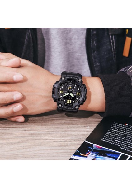 Metal Kutu Skmeı Üst Marka Lüks Izle Erkekler Açık Spor Saatler LED Dijital Askeri Kronometre Takvimi 50 M Su Geçirmez Kol Saati Saat (Yurt Dışından) fırsatları