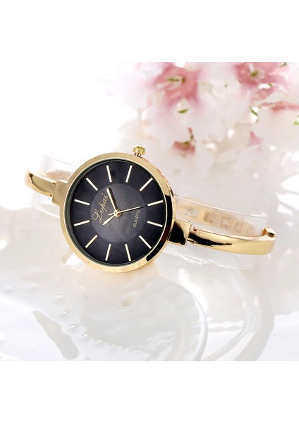 Altın Siyah Metal Kadın Bilezik Saatler Lüks 2022 Moda Kuvars Kol Saati Basit Bayanlar Saat Zarif Kadın Saat Relogio Montre Femme (Yurt Dışından) modelleri