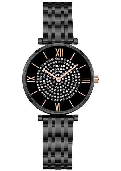 Stil 4 Yeni Moda Gül Altın Paslanmaz Çelik Bilezik Izle Kadınlar Için Yıldızlı Kuvars Saatler Bayanlar Kol Saatleri Saat Relogio Feminino (Yurt Dışından)